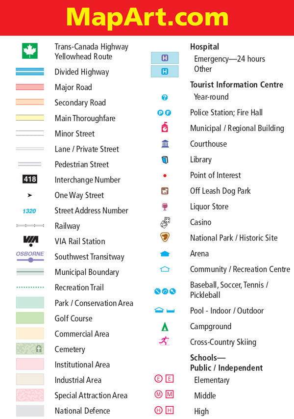 Winnipeg (MB) Street Map Fast Track - Laminated -  MapArt