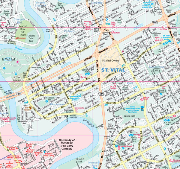 Winnipeg (MB) Street Map Fast Track - Laminated -  MapArt