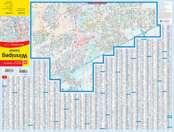Winnipeg (MB) Street Map Fast Track - Laminated -  MapArt