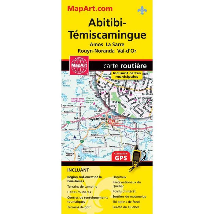 Abitibi-Témiscamingue Road Map (French)