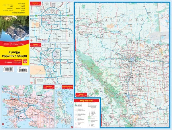 British Columbia Alberta Road Map Fast Track (Laminated)