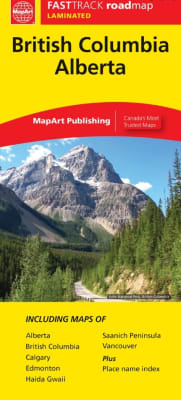 British Columbia Alberta Road Map Fast Track (Laminated)