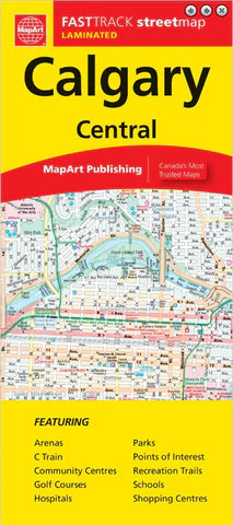 Calgary Street Map Fast Track (Laminated)