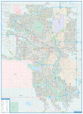 Calgary Wall Map 41x59 Laminated