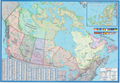 Canada Wall Map 33x48 Laminated