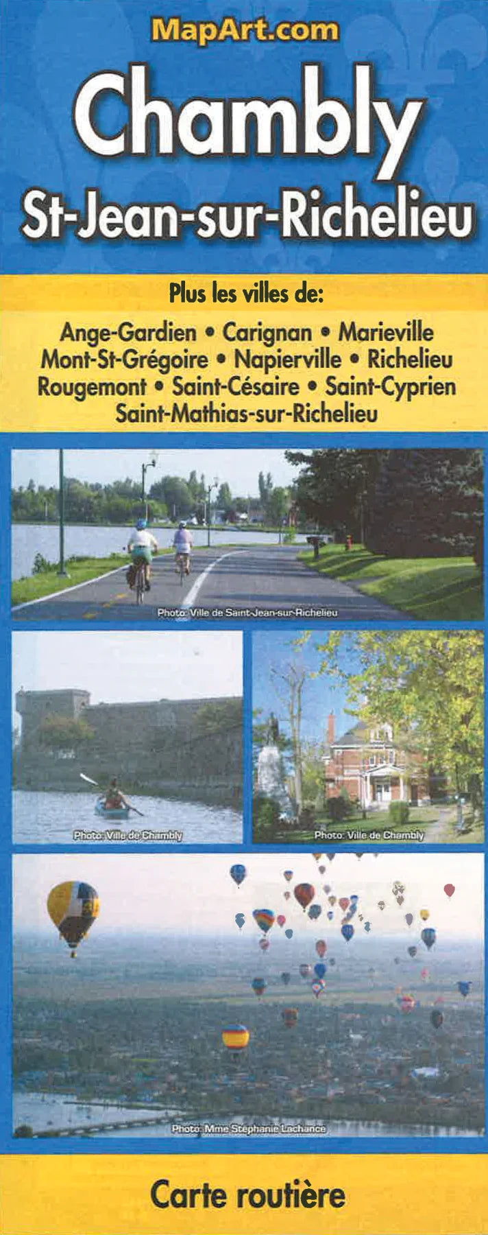St Jean sur Richelieu, Chambly, Napierville Road Map (French)