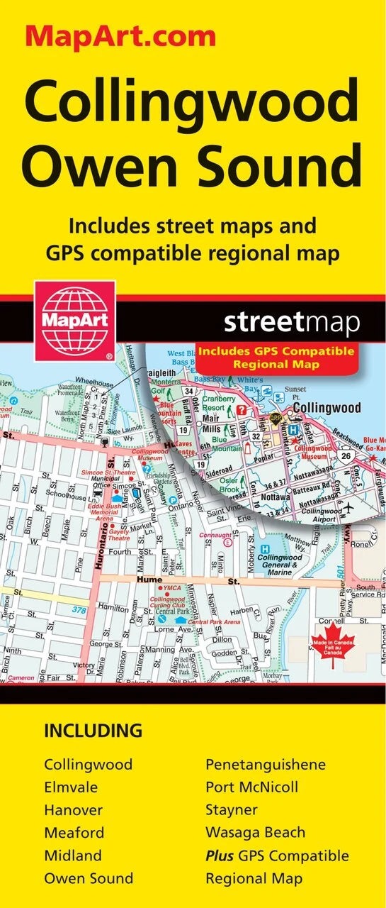 Collingwood & Owen Sound Street Map