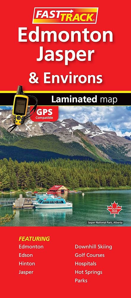 Edmonton Jasper Fast Track Map (Laminated)