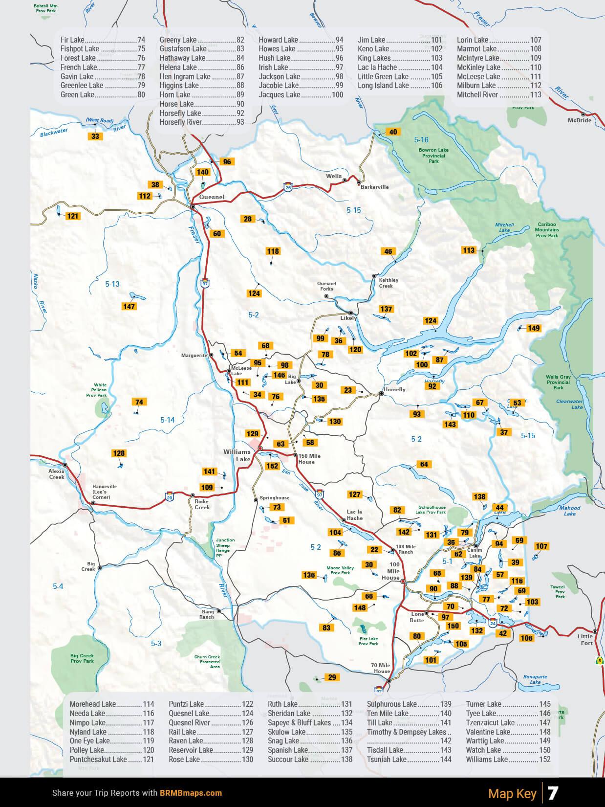 Cariboo Region BC Fishing Mapbook
