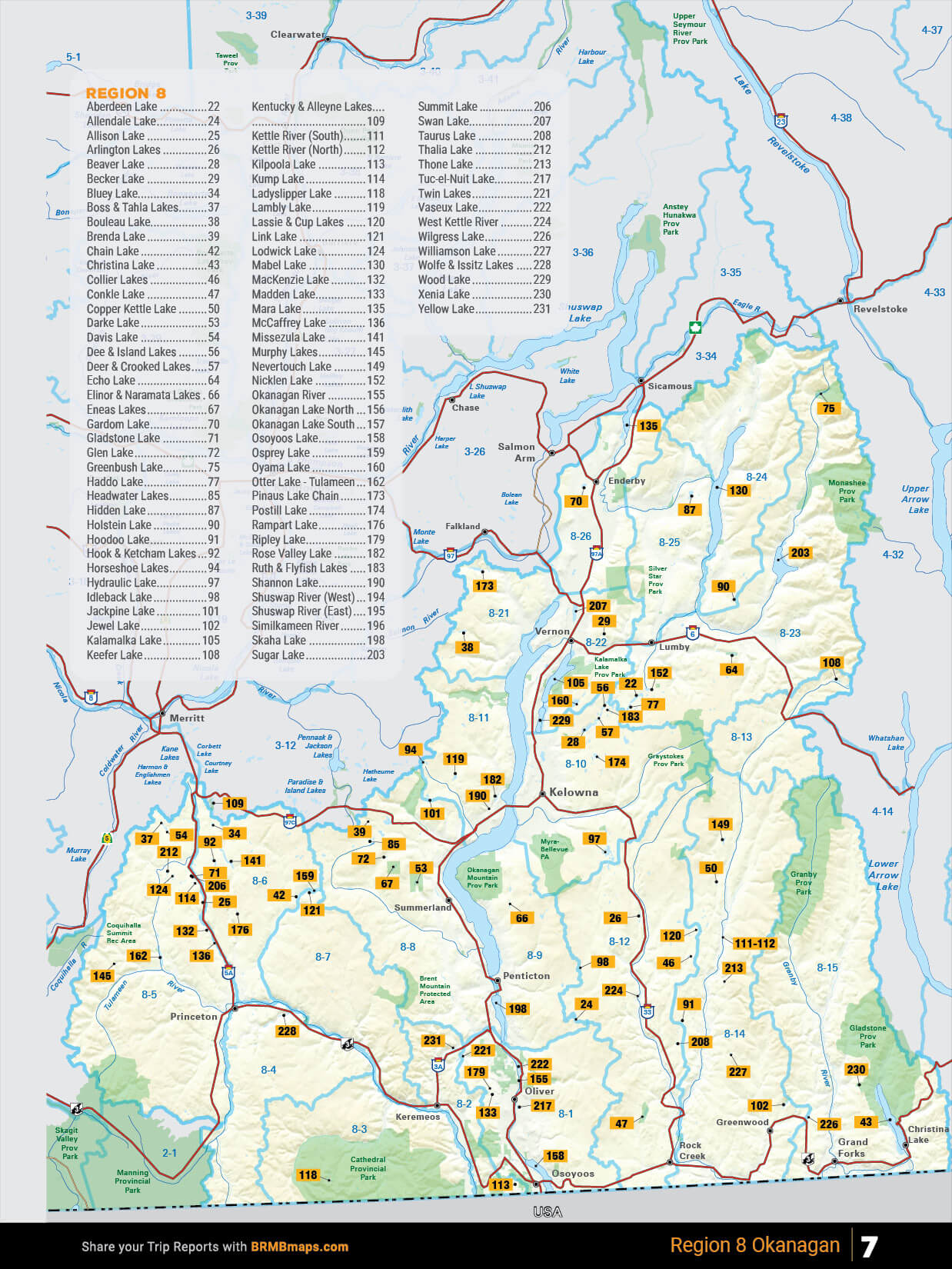 Thompson Okanagan BC Fishing Mapbook