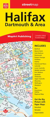 Halifax, Dartmouth and Area Street Map