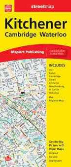 Kitchener, Cambridge & Waterloo (ON) Street Map -  MapArt