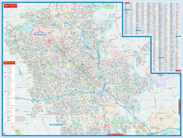 Kitchener Waterloo Street Map Fast Track (Laminated)