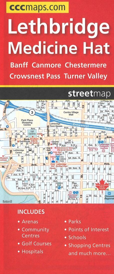 Lethbridge & Medicine Hat Street Map