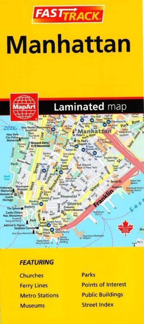 Manhattan Fast Track Map (Laminated)
