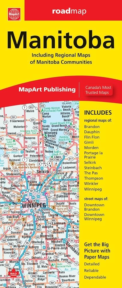 Manitoba Road Map Fast Track (Laminated)
