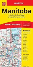 Manitoba Road Map -  MapArt