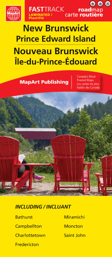 New Brunswick Road Map Fast Track (Laminated)