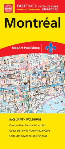 Montréal Street Map Fast Track (Laminated)