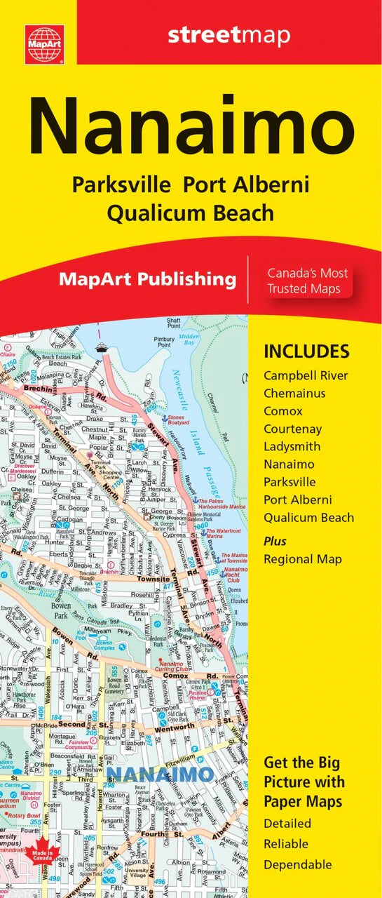 Nanaimo, Courtenay & Comox Street Map