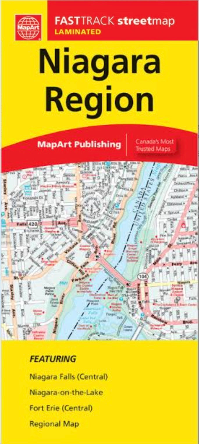 Niagara Region Street Map Fast Track (Laminated)