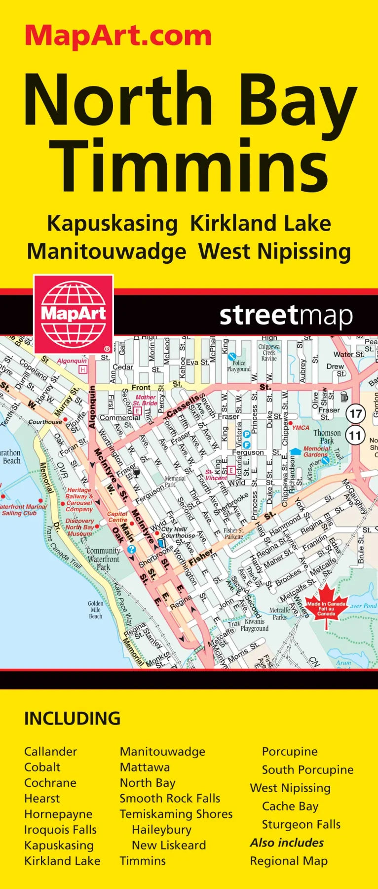 North Bay & Timmins Street Map