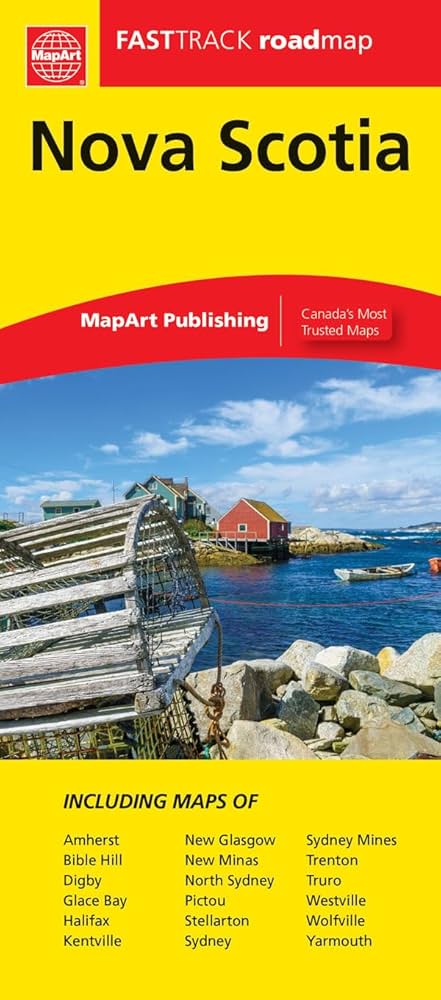 Nova Scotia Road Map Fast Track (Laminated)