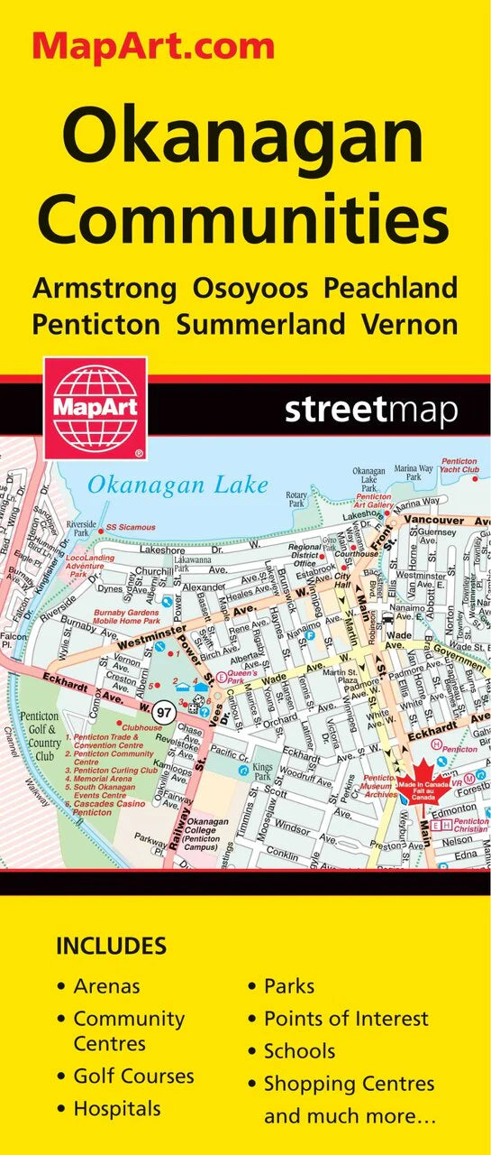 Kelowna & Okanagan Communities Street Map