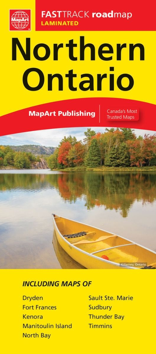 Northern Ontario Road Map Fast Track (Laminated)