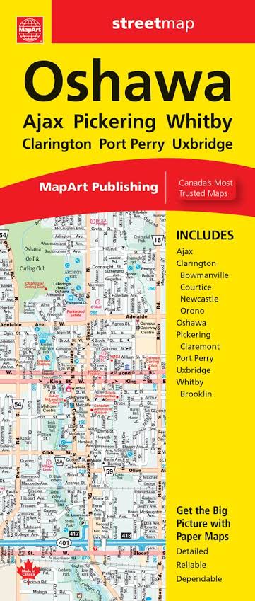 Oshawa, Ajax, Pickering & Whitby Street Map