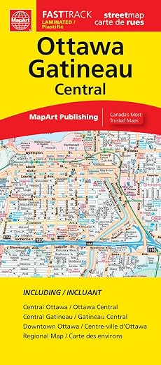 Ottawa Gatineau Road Map Fast Track (Laminated)