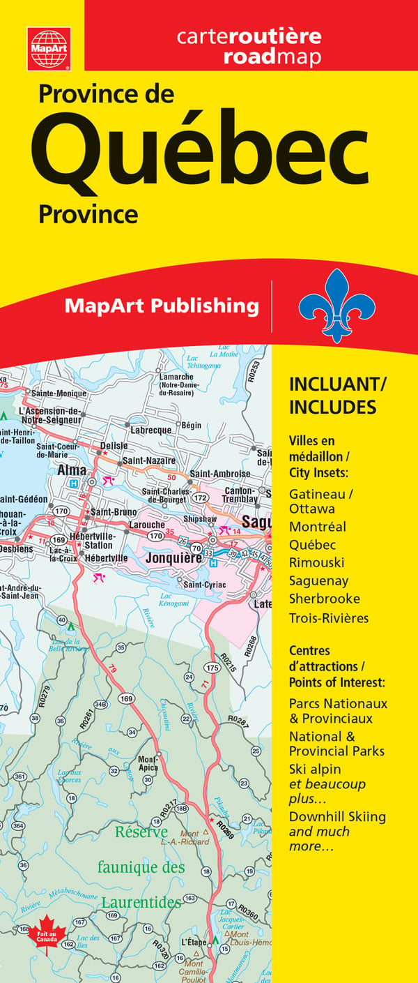 Quebec Province Road Map