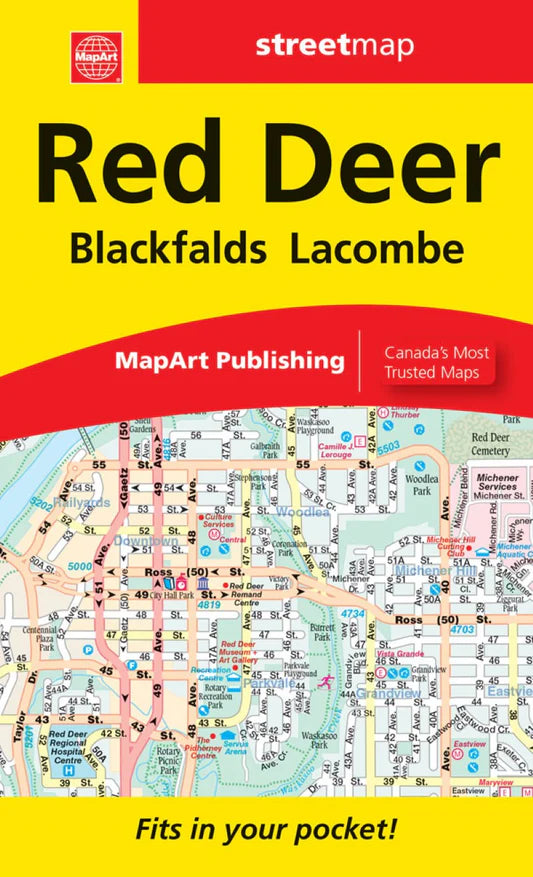 Red Deer Street Map (Pocket Size)