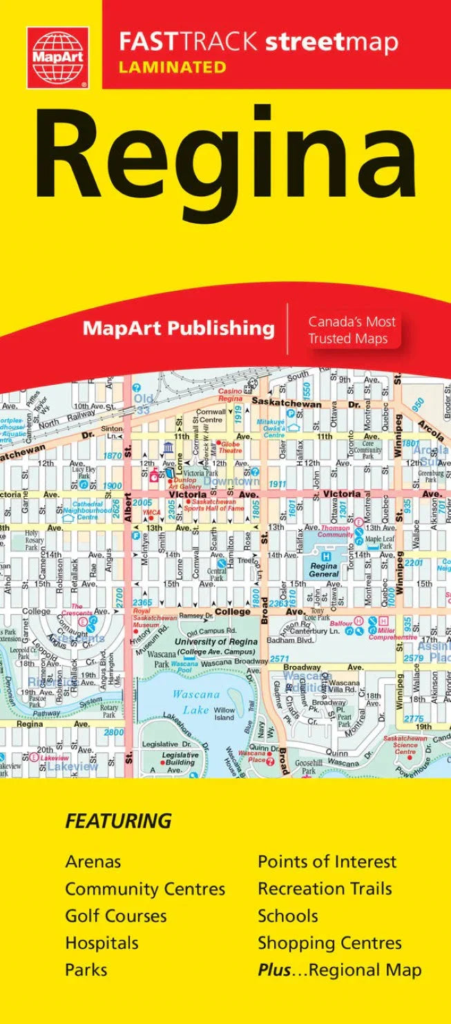 Regina Street Map Fast Track (Laminated)