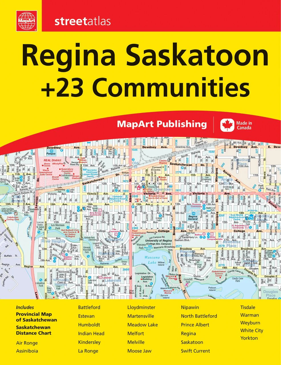 Regina Saskatoon (+23 Communities) Street Atlas