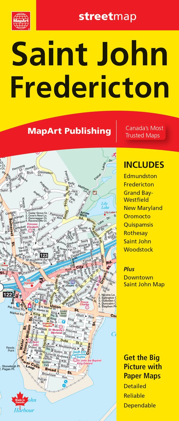 Saint John, Fredericton Street Map