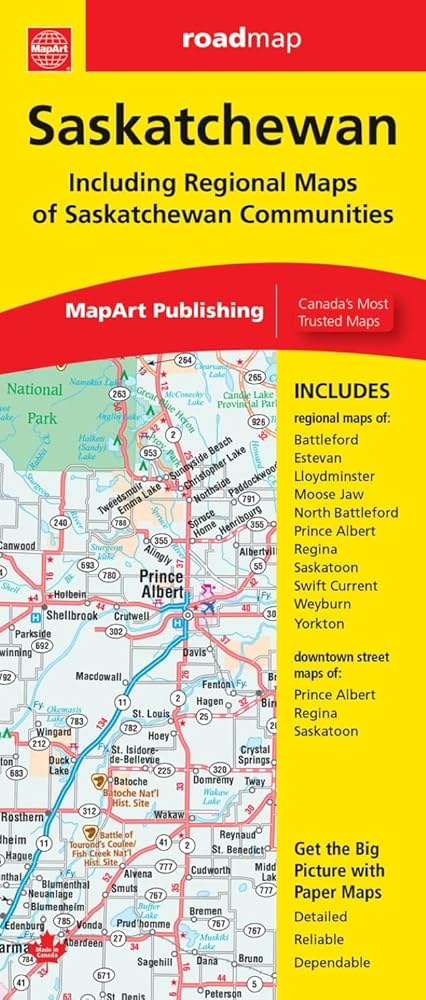 Saskatchewan Road Map