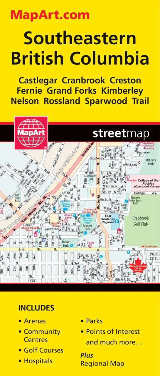 Southeastern British Columbia Street Map