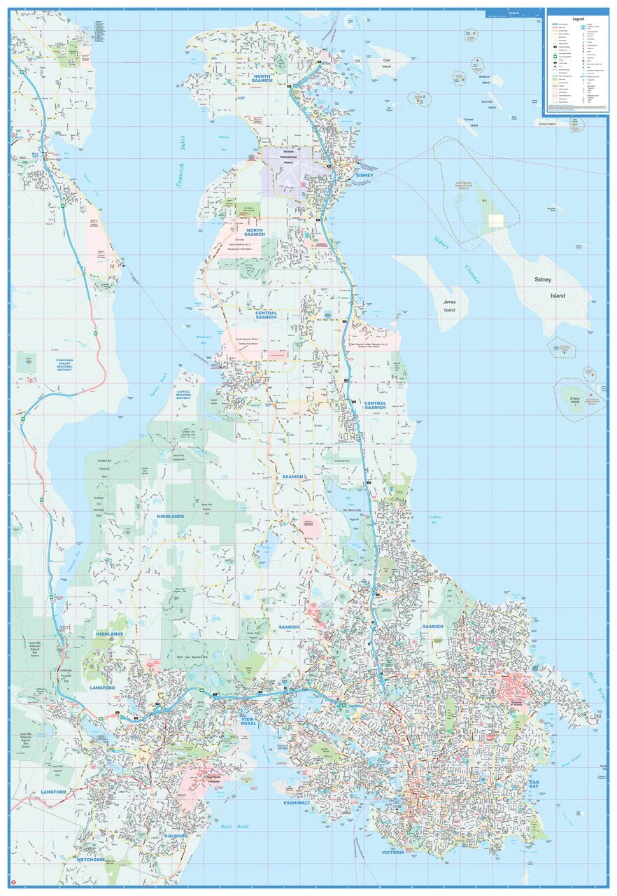 Victoria Wall Map 41x59 Laminated