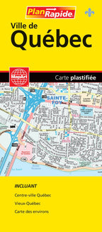 Ville de Quebec Street Map Fast Track (Laminated)